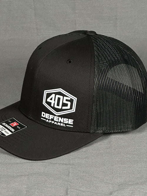 Side profile of hex logo adjustable snapback hat